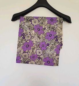 Purple Floral Pure Cotton Dress Material