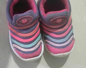 Colorful Striped Slip-On Shoes for Girls