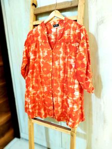 Vibrant Printed Casual Top Size-44