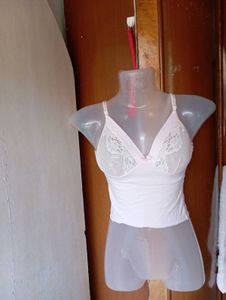 Pretty Pink Lace Trim Bralette