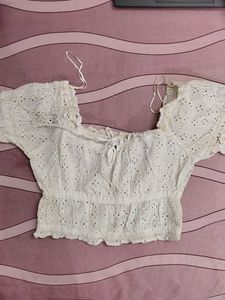 White Crop Top
