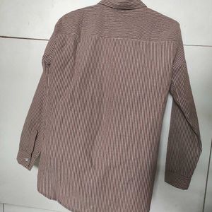 Striped Brown Shirt For Women