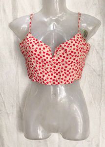 Cute Floral Print Crop Top
