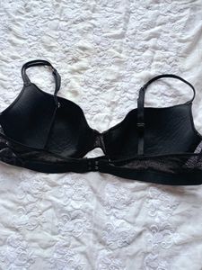 Black Lace Trim thin soft padded bra