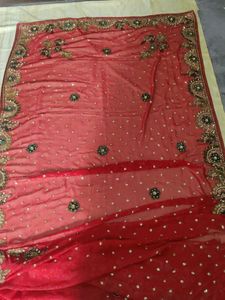 Stunning  Embellished Saree with blouse 🏵️