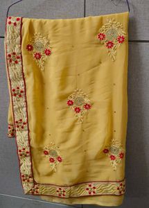 cream Saree