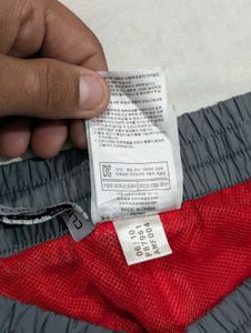 Adidas Grey &amp; Red Striped Track Pants