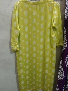 Lemon Yellow Straight Kurti