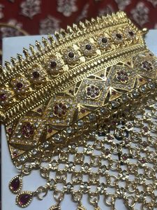 Exquisite Gold Plated choker with Red Stones