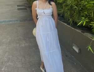 White Tiered Maxi Dress