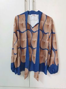 Retro Riviera Tied Blouse