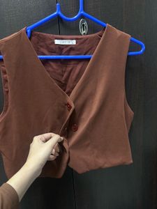 Chic Chocolate Brown Vest