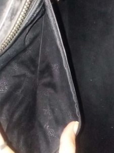 Classic Black Faux Leather Tote Bag