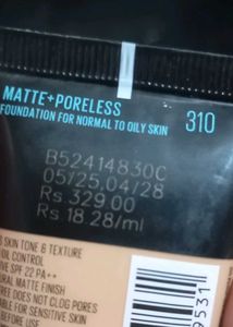 Maybelline Fit Me Matte + Poreless Foundation 310