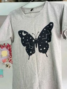 Grey Butterfly Graphic T-Shirt &amp; pajama
