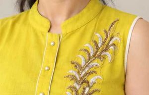 Yellow Embroidered Kurta