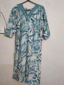 Beautiful Teal Floral Kurta