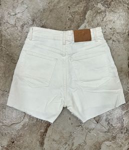 White Denim Cutoff Shorts