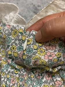 Floral Print Baby Dress with Lace Collar