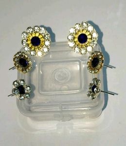 Eyer ring &amp; Second Tops Jarkan Stone 3 pairs