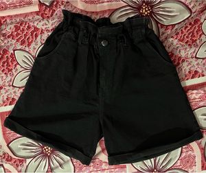 Black Denim Shorts
