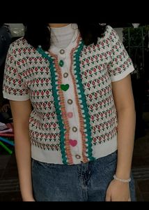 Vintage floral Crop top