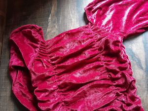 Velvet Ruched Off-Shoulder Dress