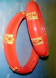 Red &amp; Gold Decorative Bangles