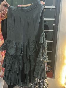Gray Sharara Sequin Party Dress