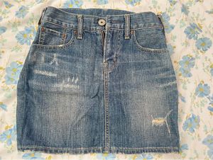 Blue Denim Mini Skirt
