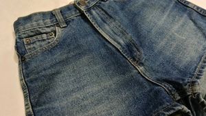 Blue Denim High Waisted Shorts