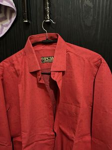 Red Dotted Long Sleeve Shirt