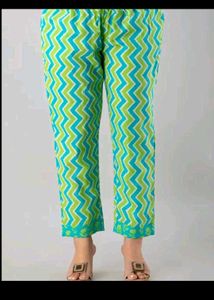 Green Printed Kurta Set with Trousers