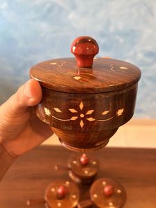 Wooden bowls with Spoons (Set of 6)