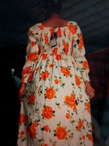 Floral Print Smocked Dress