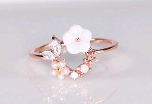 Delicate Floral Butterfly Ring