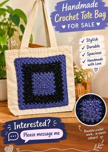 Handmade Crochet Tote Bag