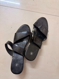 Stylish Black Jelly Slides