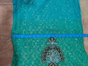 Green nd blue party wear kurti