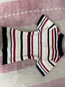 knitted polo top