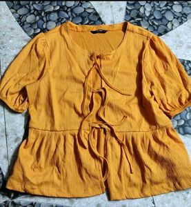 shein orange casual trendy Top