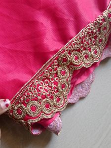 Beautiful Net Chunni With Heavy Embroidered Lace