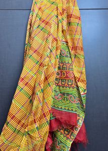 Men's Red Bandhani Turban and Scarf Set