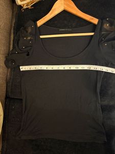 Chic Black Top with Beautiful Sleeves