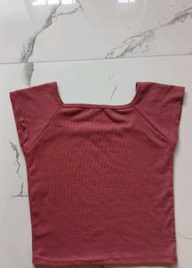 Ribbed Square Neck Crop Top combo