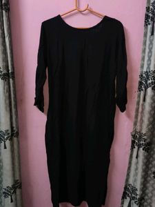 Elegant Black Embellished Kurta