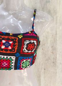 Colorful Crochet Crop Top