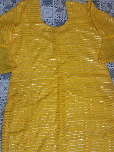 Bahut Hi Pyara Sequence Work Yellow Kurta 😘