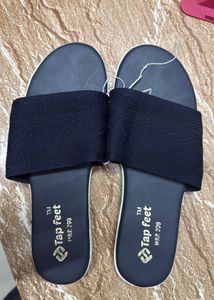 Stylish Navy Blue Flat Sandals