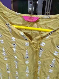 mustard colour short kurti